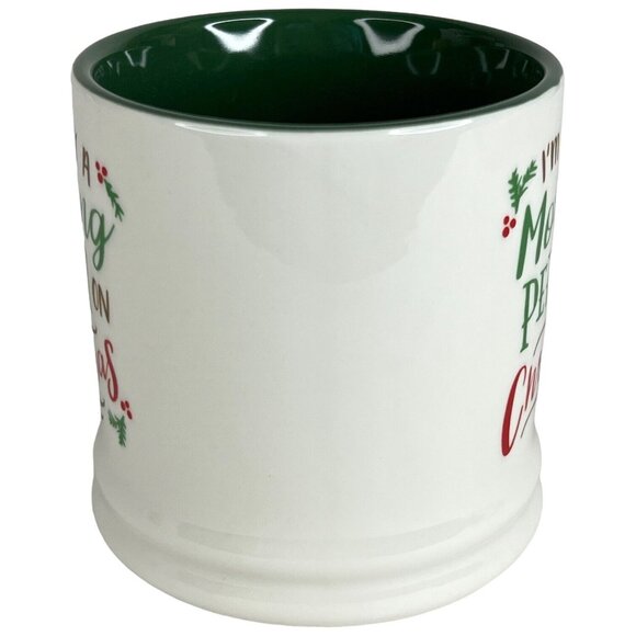 Threshold Im Only A Morning Person On Christmas Mug White Green Cup Target Home - Picture 3 of 7